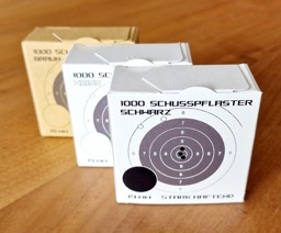 Zeige Details für Schusspflaster Schwarz zu Laufscheiben, 1000er Box Bild von Schusspflaster Schwarz zu Laufscheiben, 1000er Box