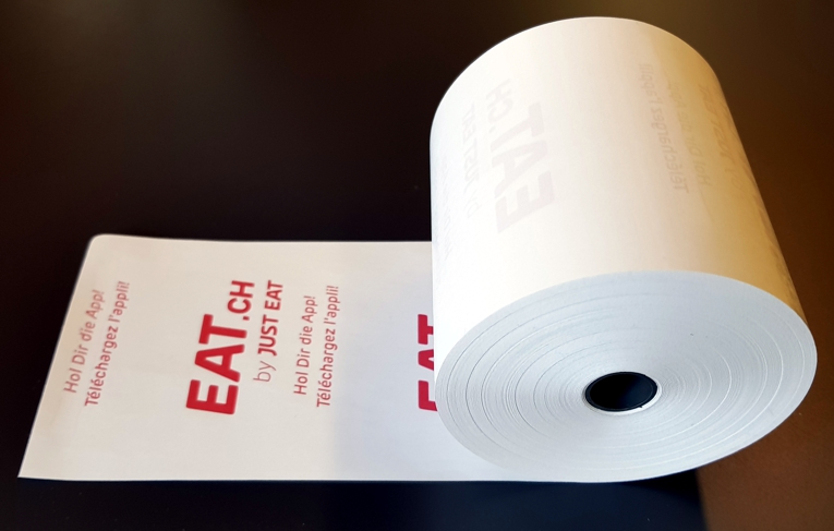 Bild von EAT.ch Thermorolle 80mm / 80m (Ø 80mm) Kern 12mm, phenolfrei !